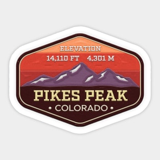 Pikes Peak Colorado - 14er Mountain Climbing Patch Sticker